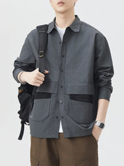 Men's Plus Size Casual Button Up Shirt