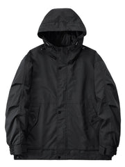 Men's Plus Size Casual Hooded Windproof Jacket Black / M