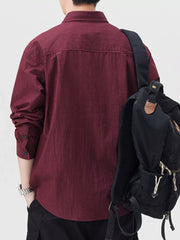 Men's Plus Size Casual Lightweight Button Up Shirt