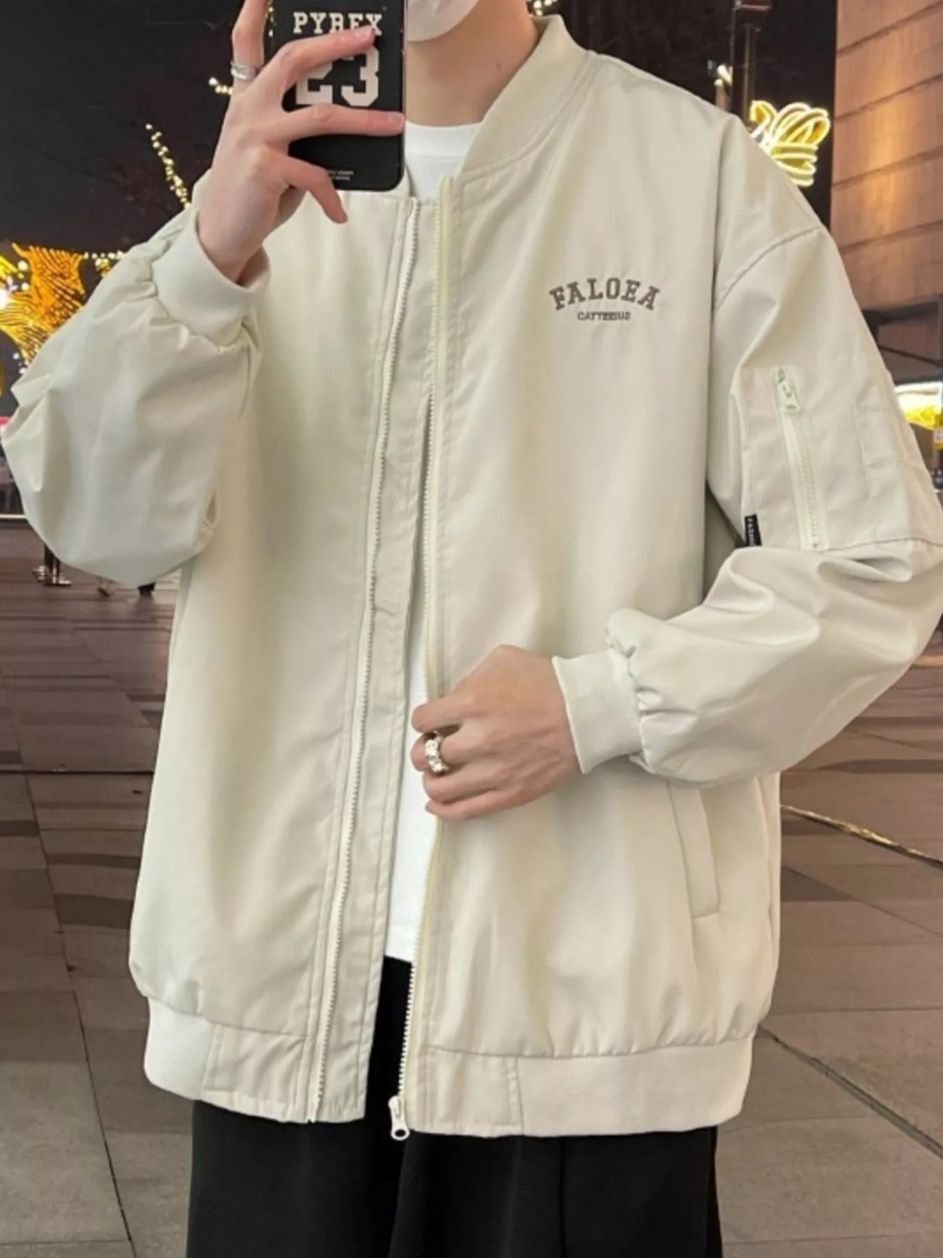 Men's Plus Size Casual Lightweight Zip Up Jacket