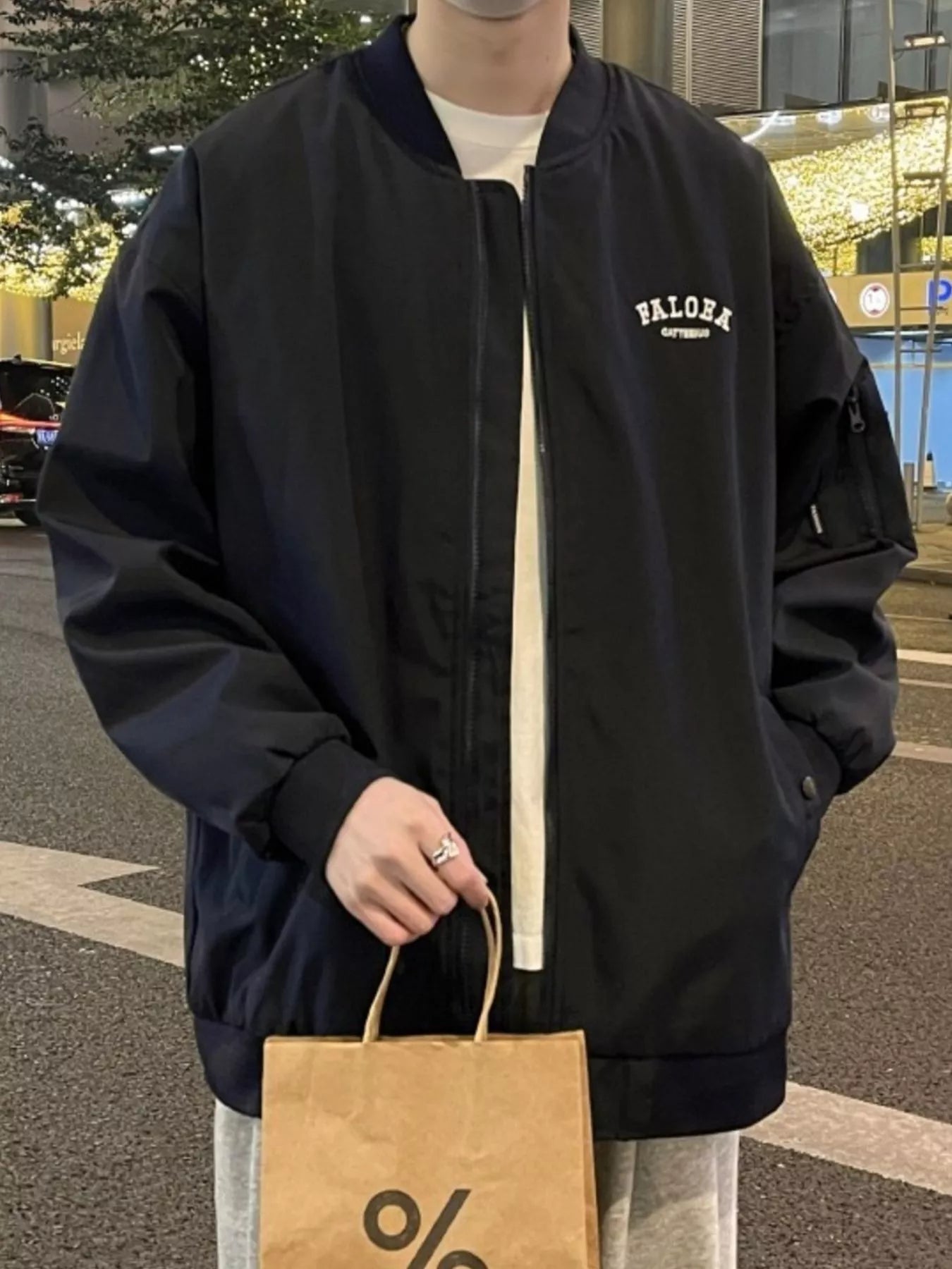 Men's Plus Size Casual Lightweight Zip Up Jacket