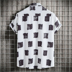 Men's Plus Size Casual Printed Short Sleeve Shirt