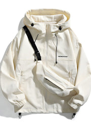 Men's Plus Size Casual Zip Up Hooded Jacket