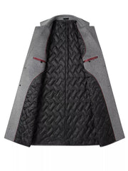 Men's Plus Size Classic Button Up Overcoat