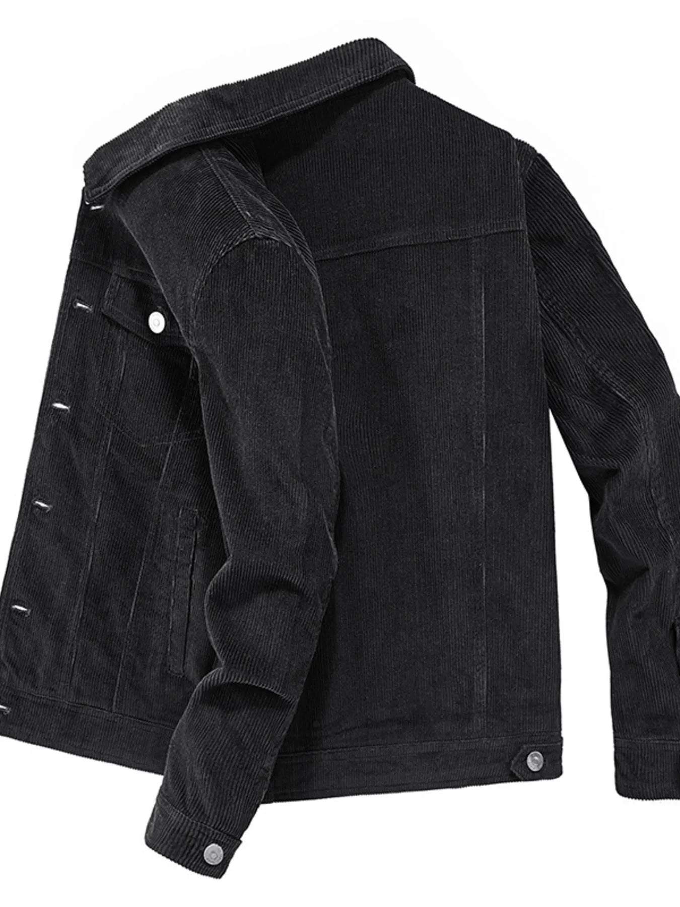 Men's Plus Size Classic Corduroy Button-Down Jacket