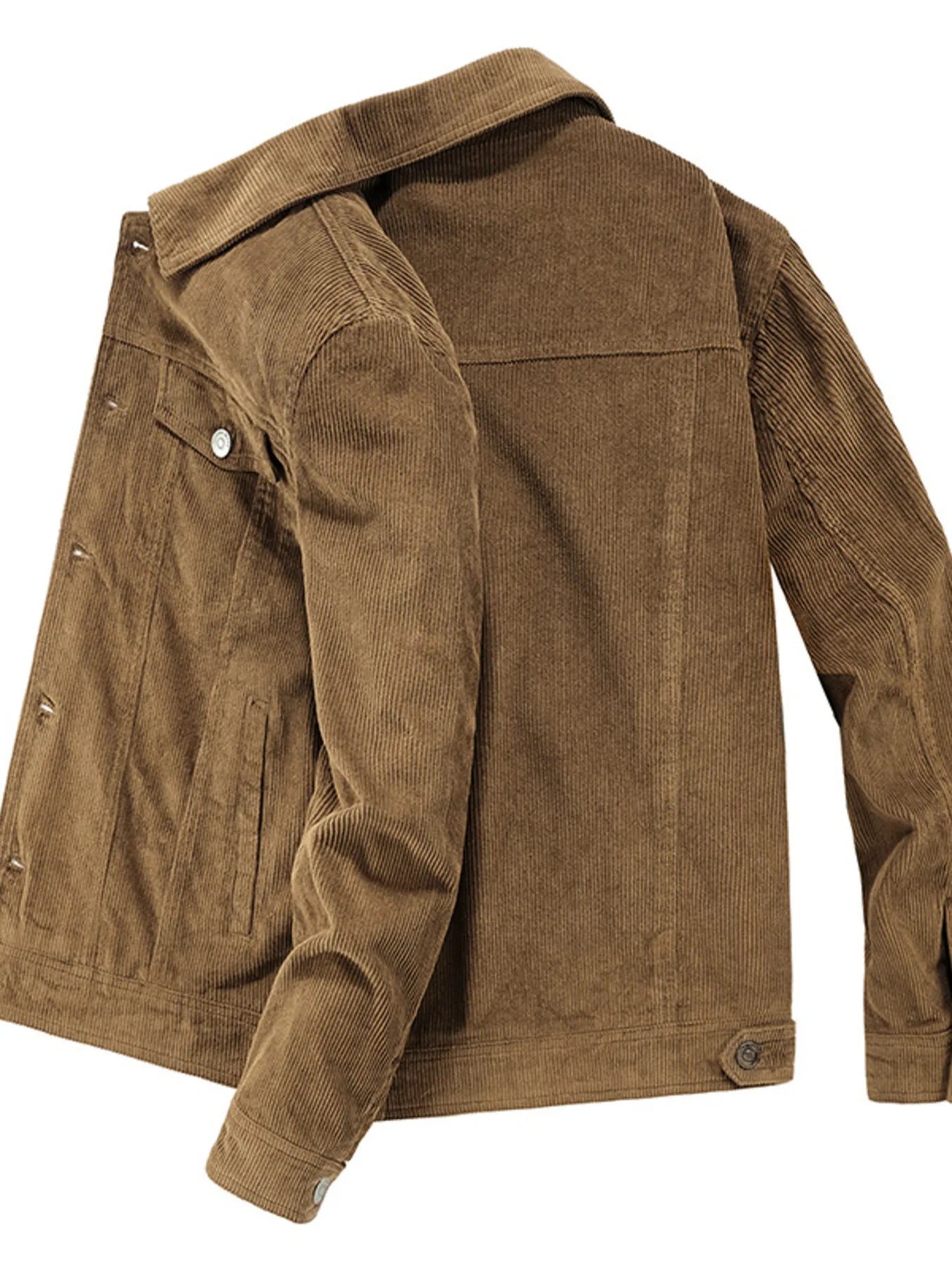 Men's Plus Size Classic Corduroy Button-Down Jacket