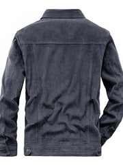 Men's Plus Size Classic Corduroy Button-Down Jacket