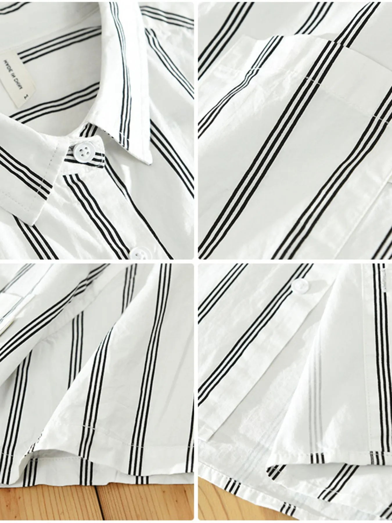 Men's Plus Size Classic Striped Short Sleeve Button-Up Shirt