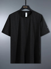 Men's Plus Size Crew Neck Short Sleeve T-Shirt Black / M