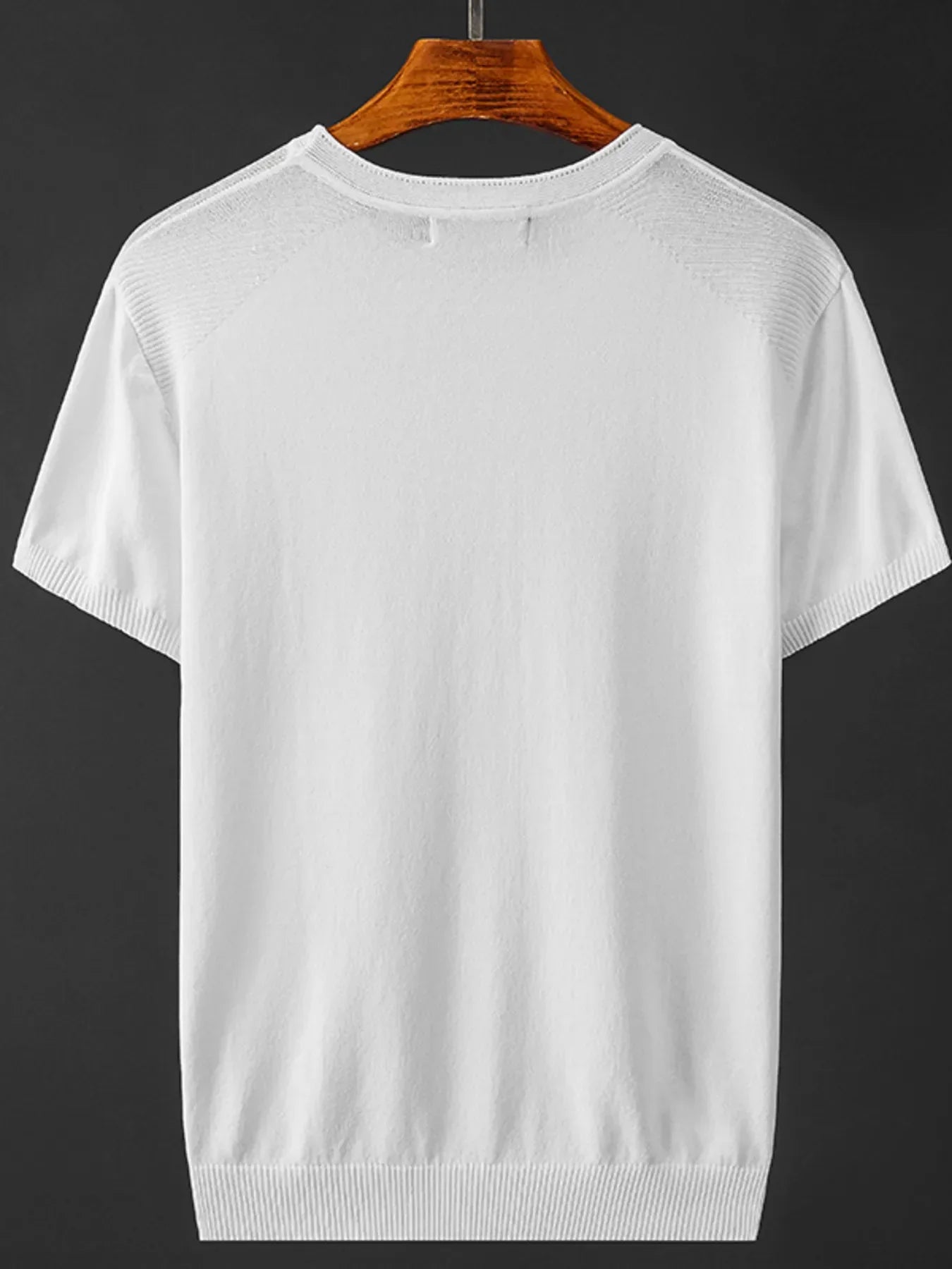 Men's Plus Size Diamond Pattern Knit T-Shirt