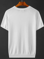 Men's Plus Size Diamond Pattern Knit T-Shirt