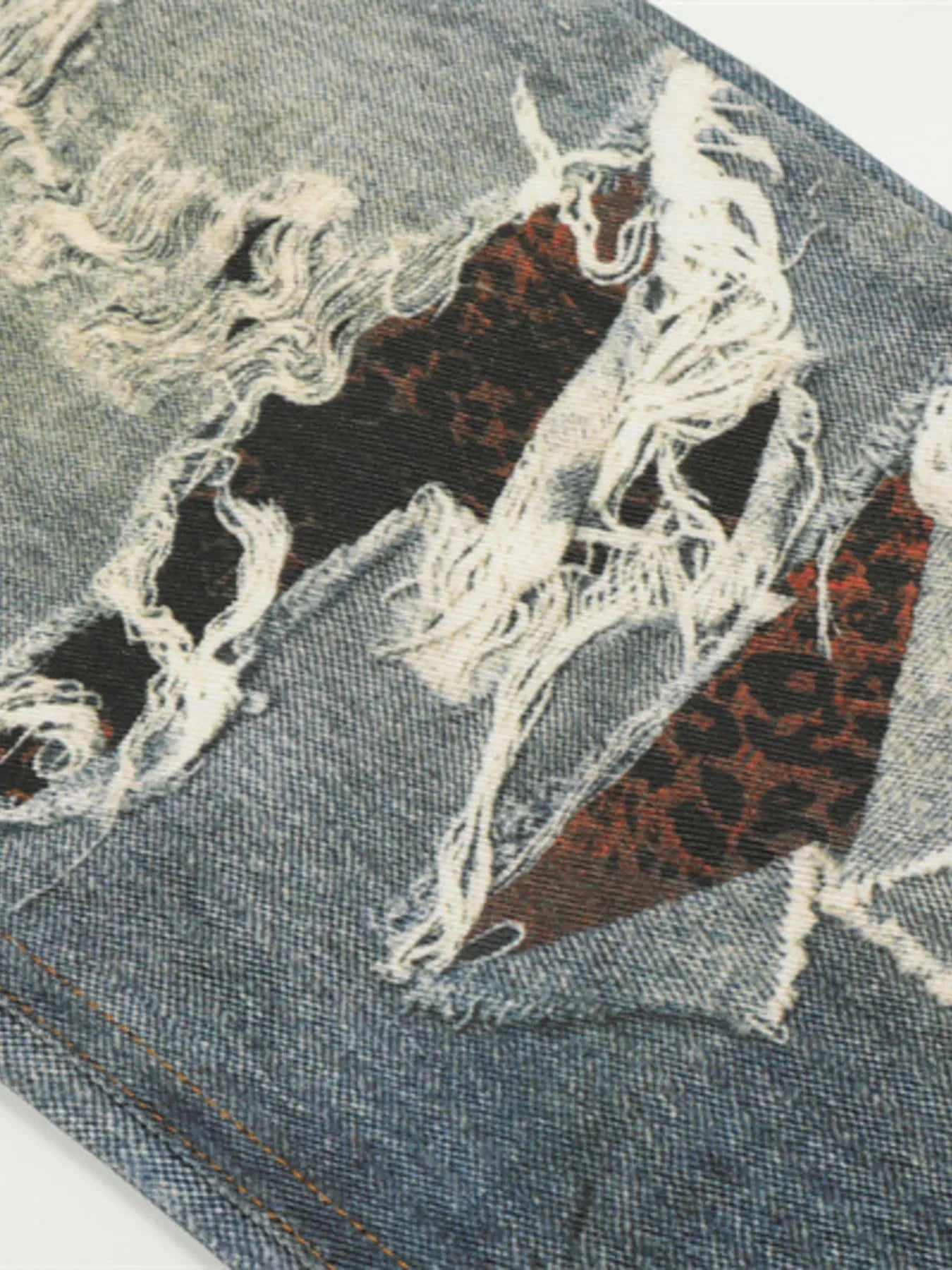 Men's Plus Size Distressed Wide Leg Jeans