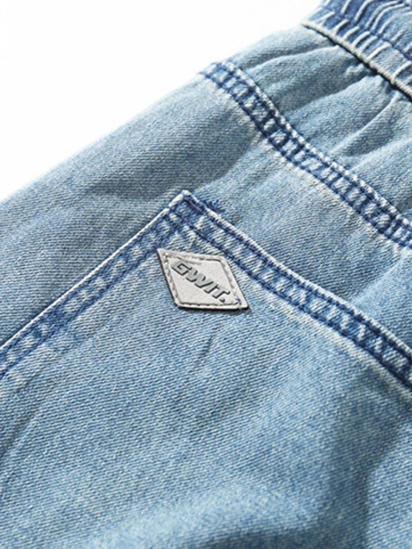 Men's Plus Size Drawstring Denim Shorts