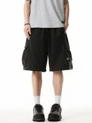 Men's Plus Size Drawstring Shorts Black / M