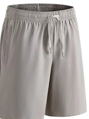 Men's Plus Size Drawstring Shorts Coffee Color / M