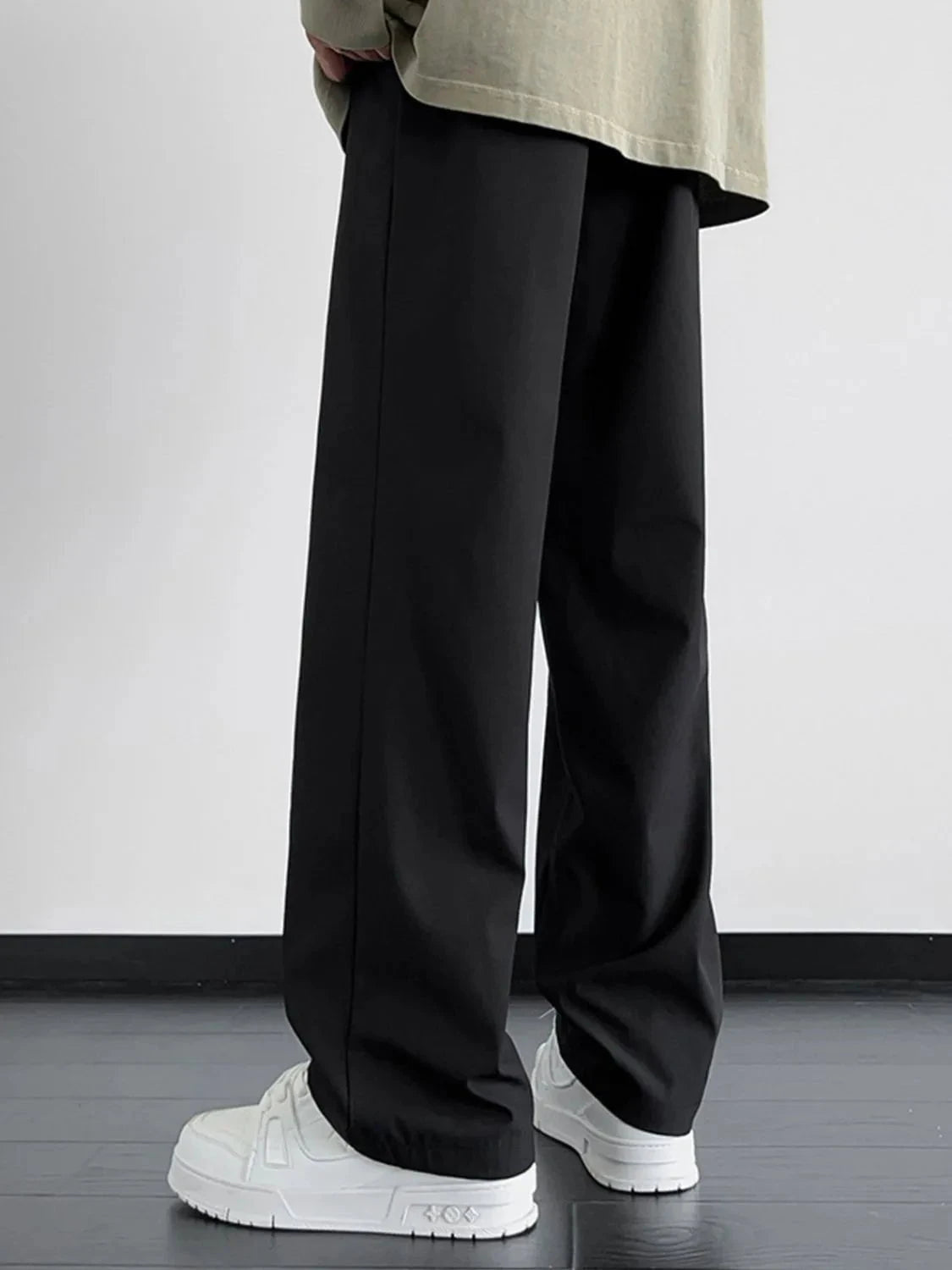 Men's Plus Size Drawstring Wide Leg Pants