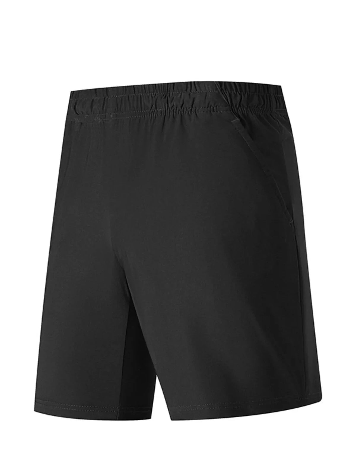 Men's Plus Size Elastic Waist Shorts Black / L