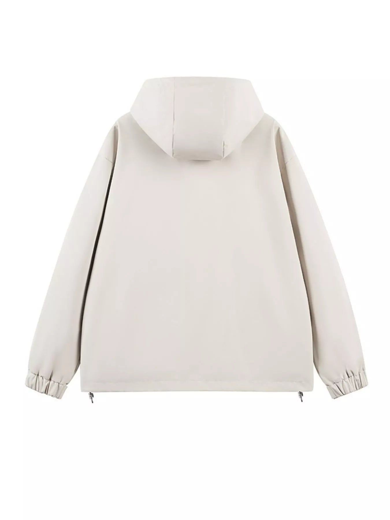 Men's Plus Size Hooded Windproof Zip Up Jacket