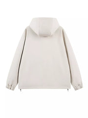 Men's Plus Size Hooded Windproof Zip Up Jacket