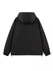 Men's Plus Size Hooded Windproof Zip Up Jacket