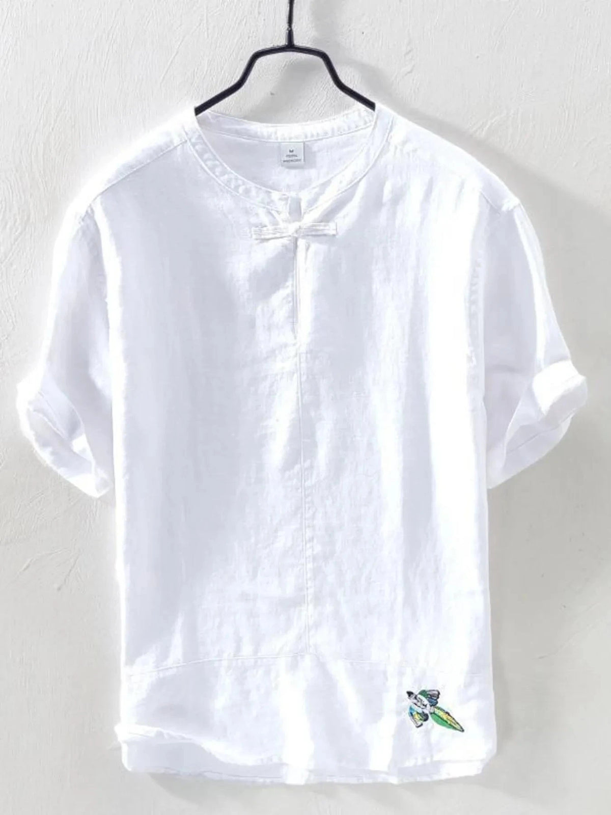 Men's Plus Size Lightweight Short Sleeve Blouse White / M