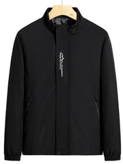 Men's Plus Size Lightweight Zip Up Windproof Jacket Black / M