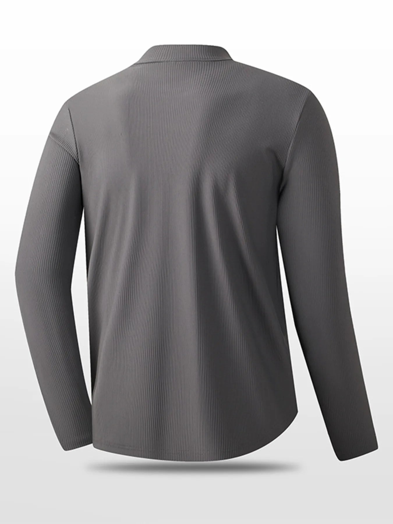 Men's Plus Size Mock Neck Long Sleeve Active T-Shirt