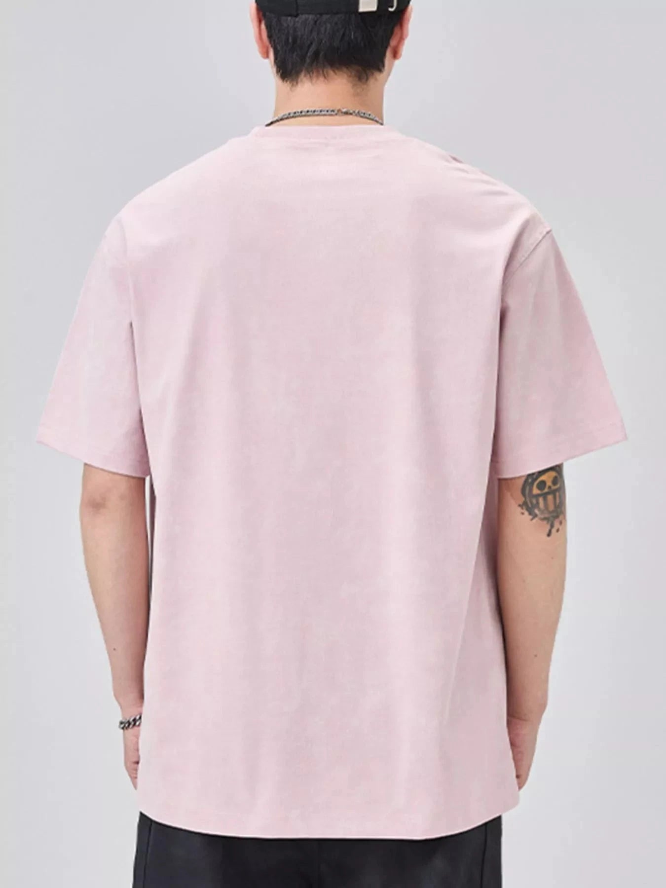 Men's Plus Size Moon Round Neck Short Sleeve T-Shirt