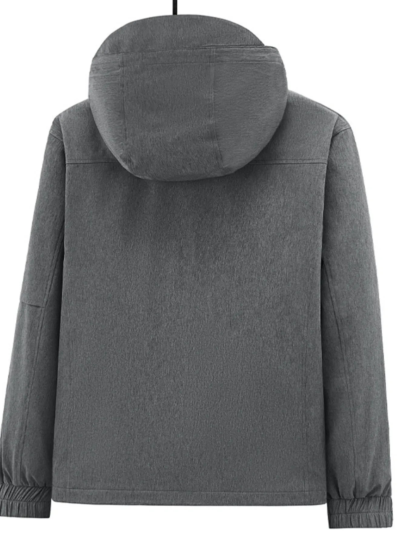 Men's Plus Size Outdoor Zip Up Hooded Jacket