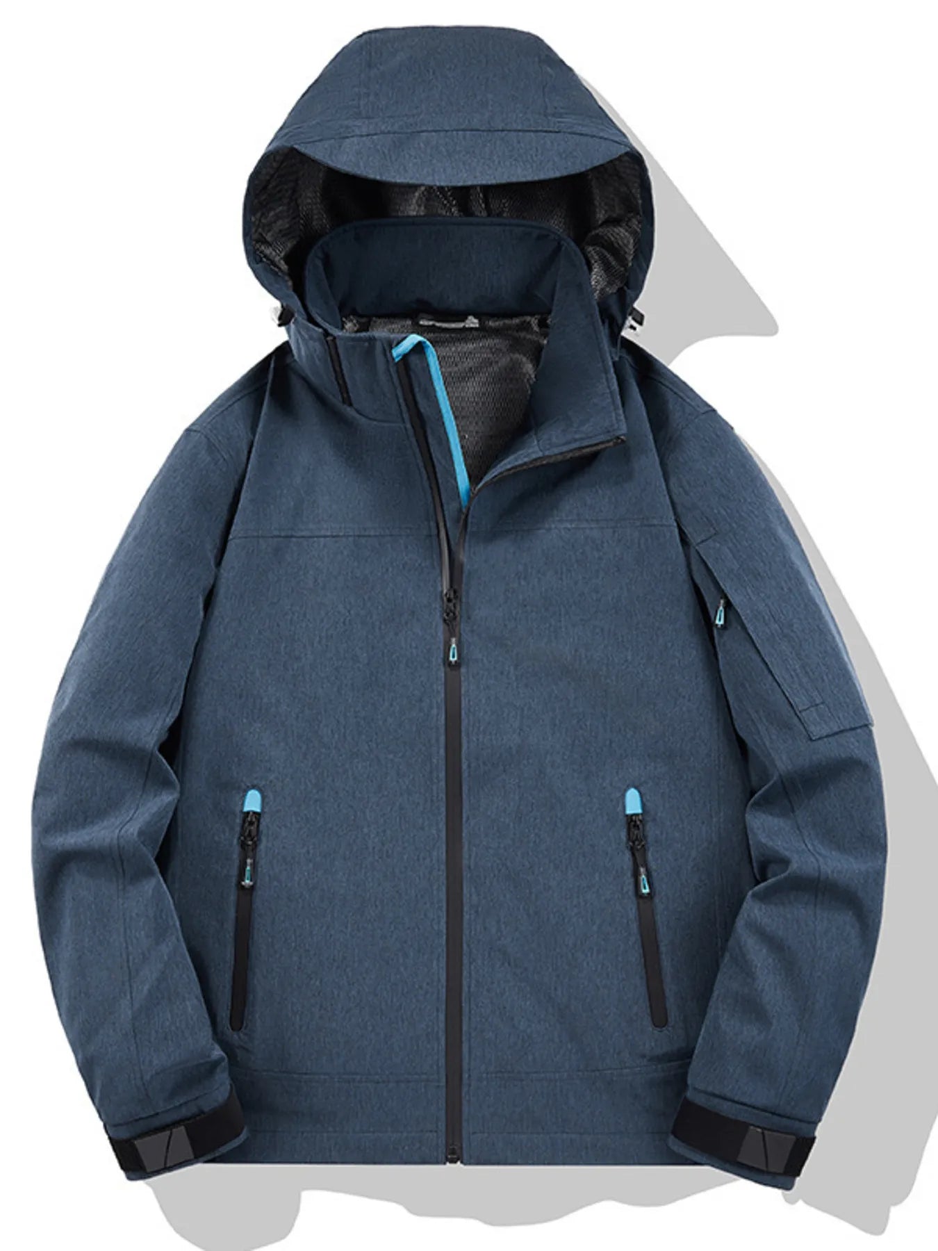 Men's Plus Size Outdoor Zip Up Hooded Jacket