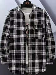 Men's Plus Size Plaid Button Up Shirt Haig / M