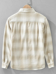 Men's Plus Size Plaid Flannel Shirt with Chest Pockets