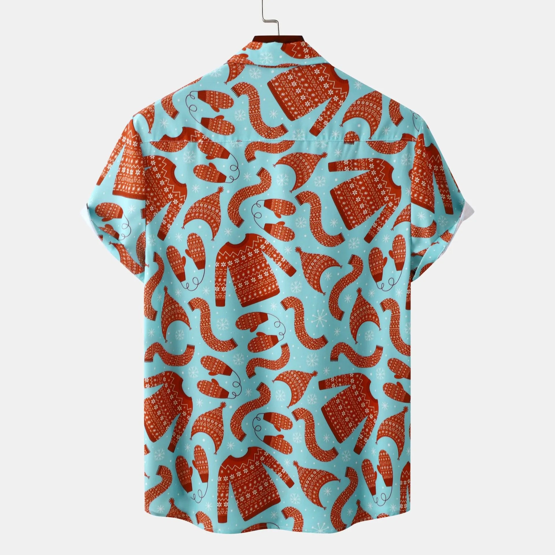 Men's Plus Size Printed Short Sleeve Shirt