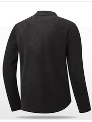 Men's Plus Size Quarter Zip Long Sleeve Sweatshirt