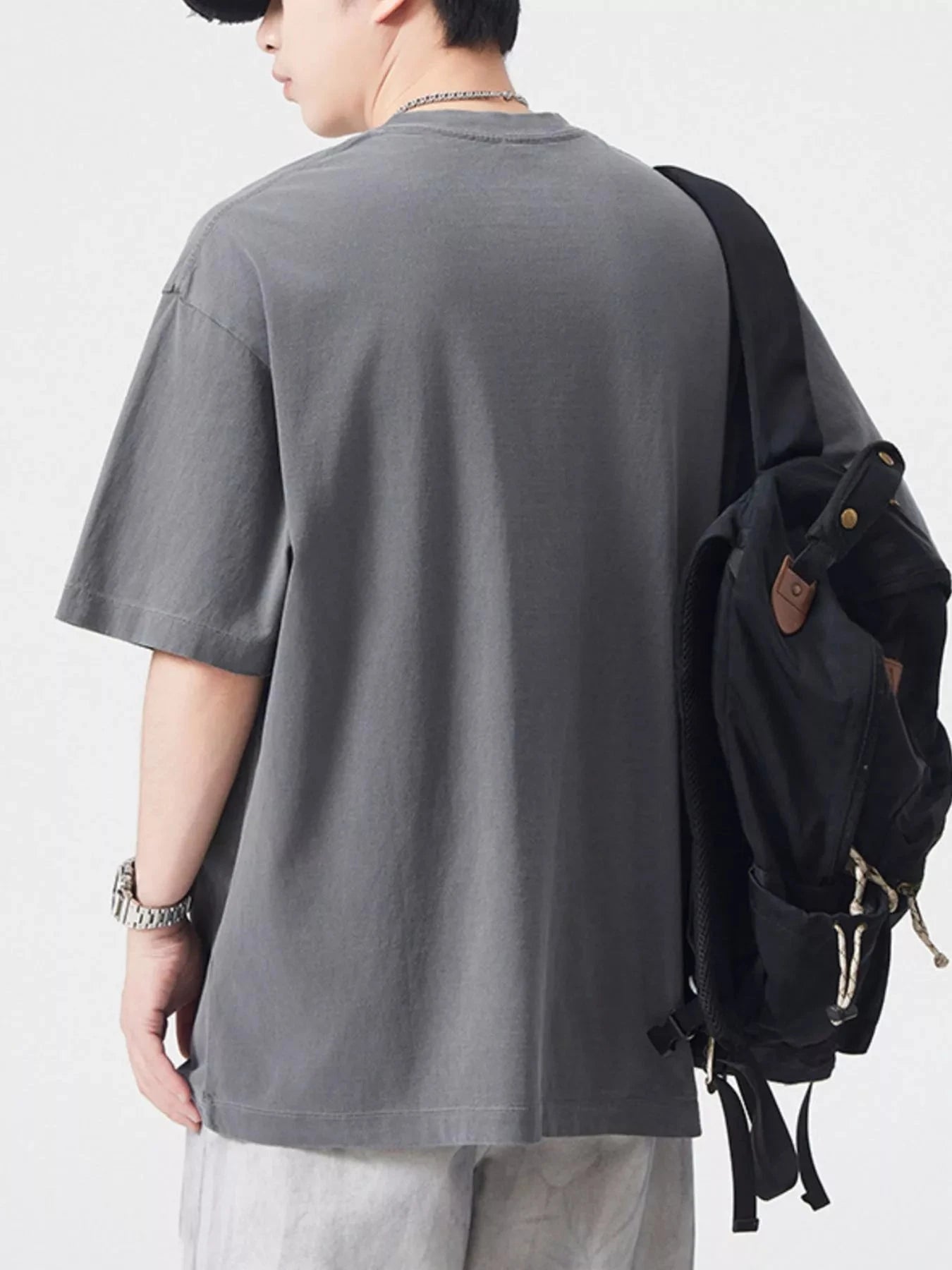 Men's Plus Size Round Neck Half Sleeve T-Shirt