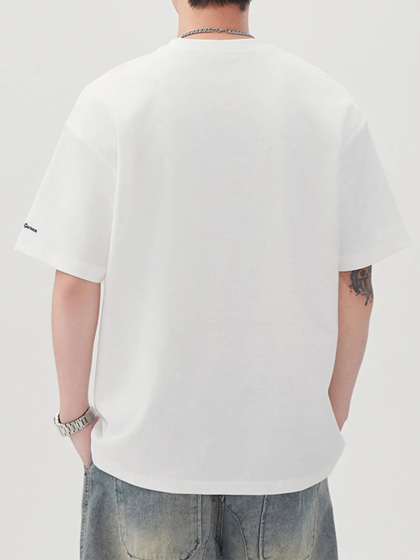 Men's Plus Size Round Neck Half Sleeve T-Shirt