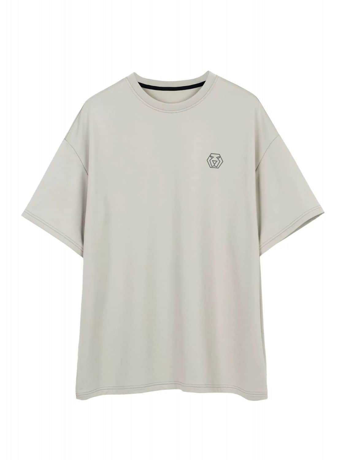 Men's Plus Size Round Neck Half Sleeve T-Shirt Gray / M