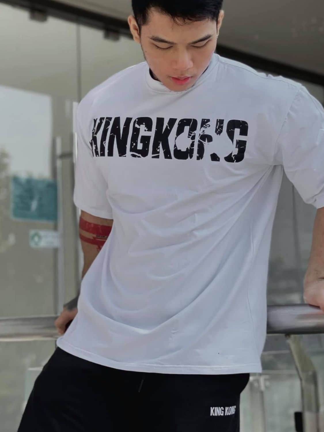 Men's Plus Size Round Neck Half Sleeve T-Shirt White / M