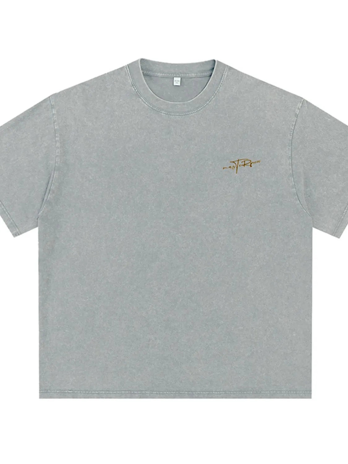 Men's Plus Size Round Neck Letter Graphic T-Shirt Gray / M
