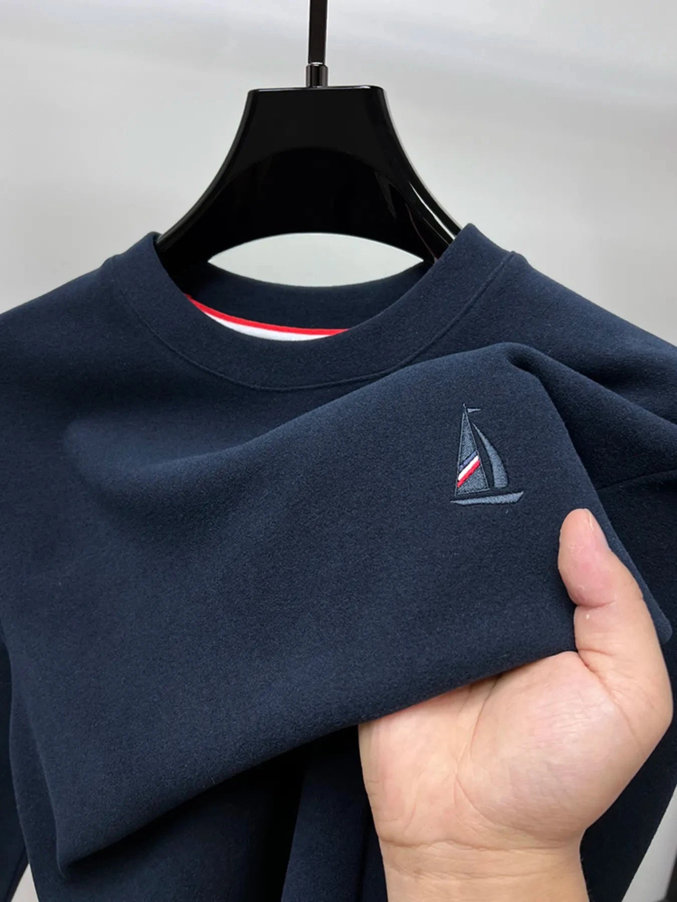 Men's Plus Size Round Neck Long Sleeve T-Shirt