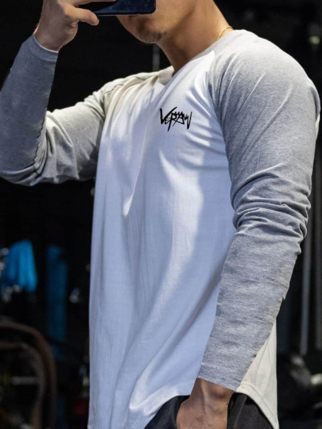 Men's Plus Size Round Neck Long Sleeve T-Shirt