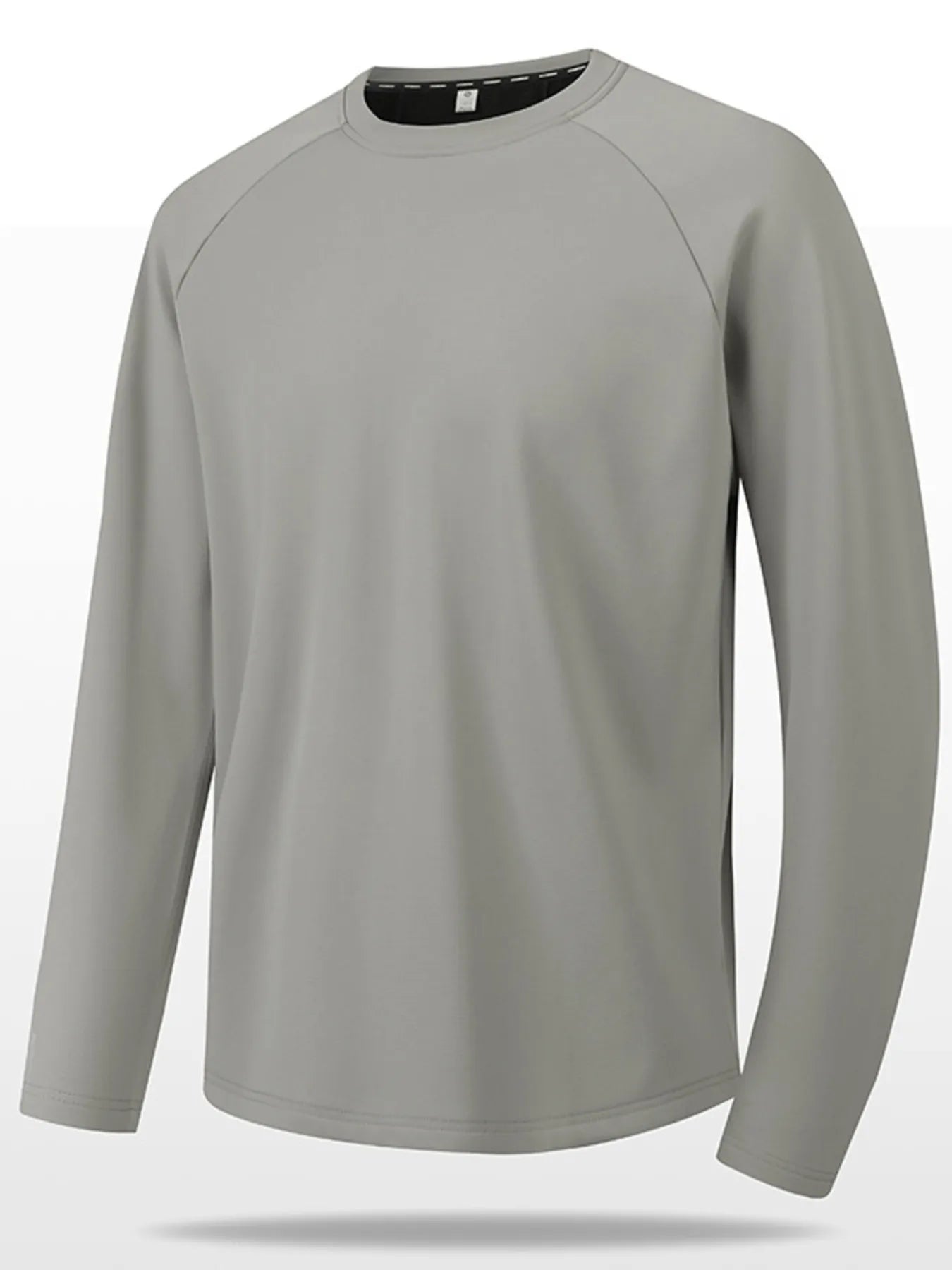 Men's Plus Size Round Neck Raglan Sleeve T-Shirt Gray / M