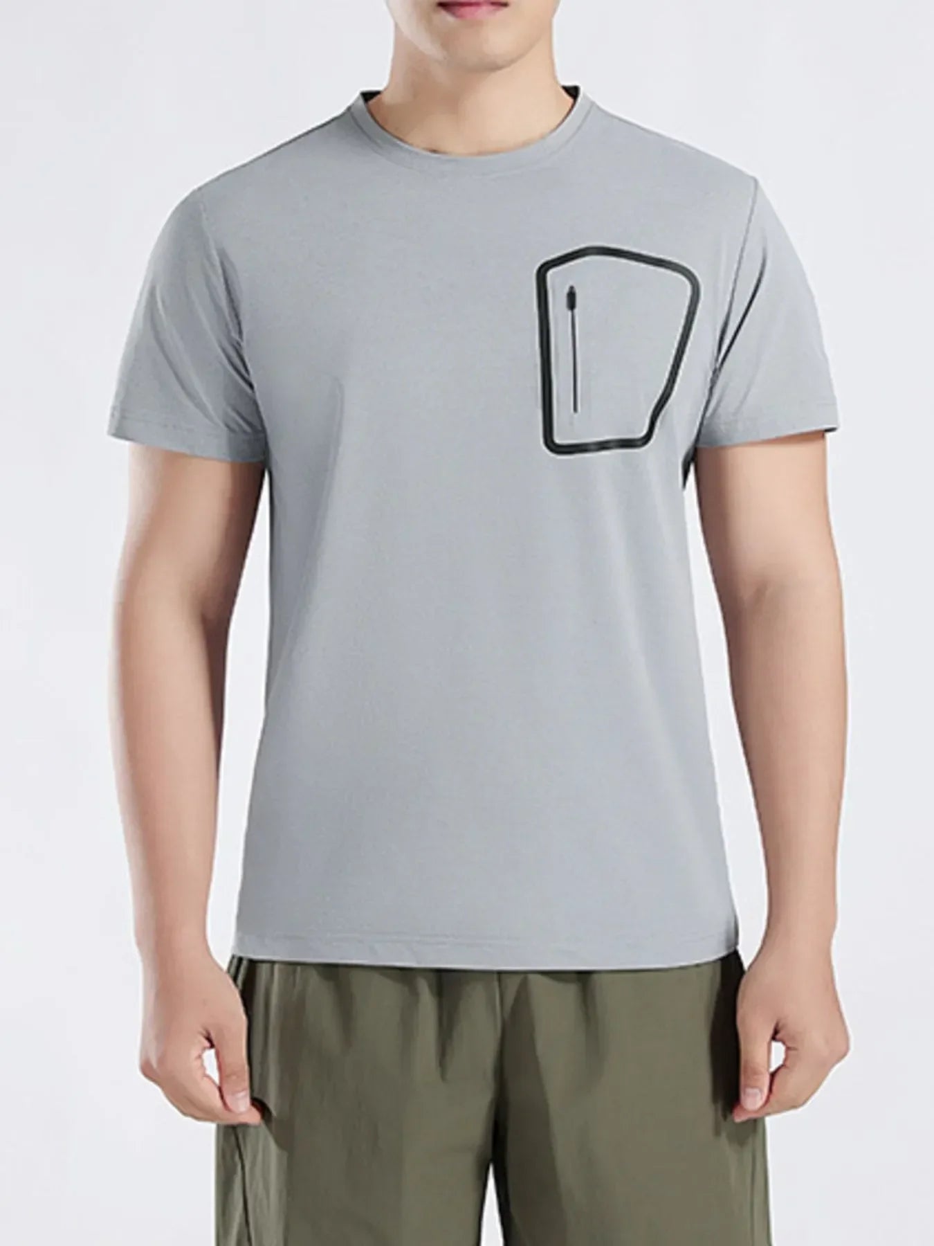 Men's Plus Size Round Neck Short Sleeve Active T-Shirt