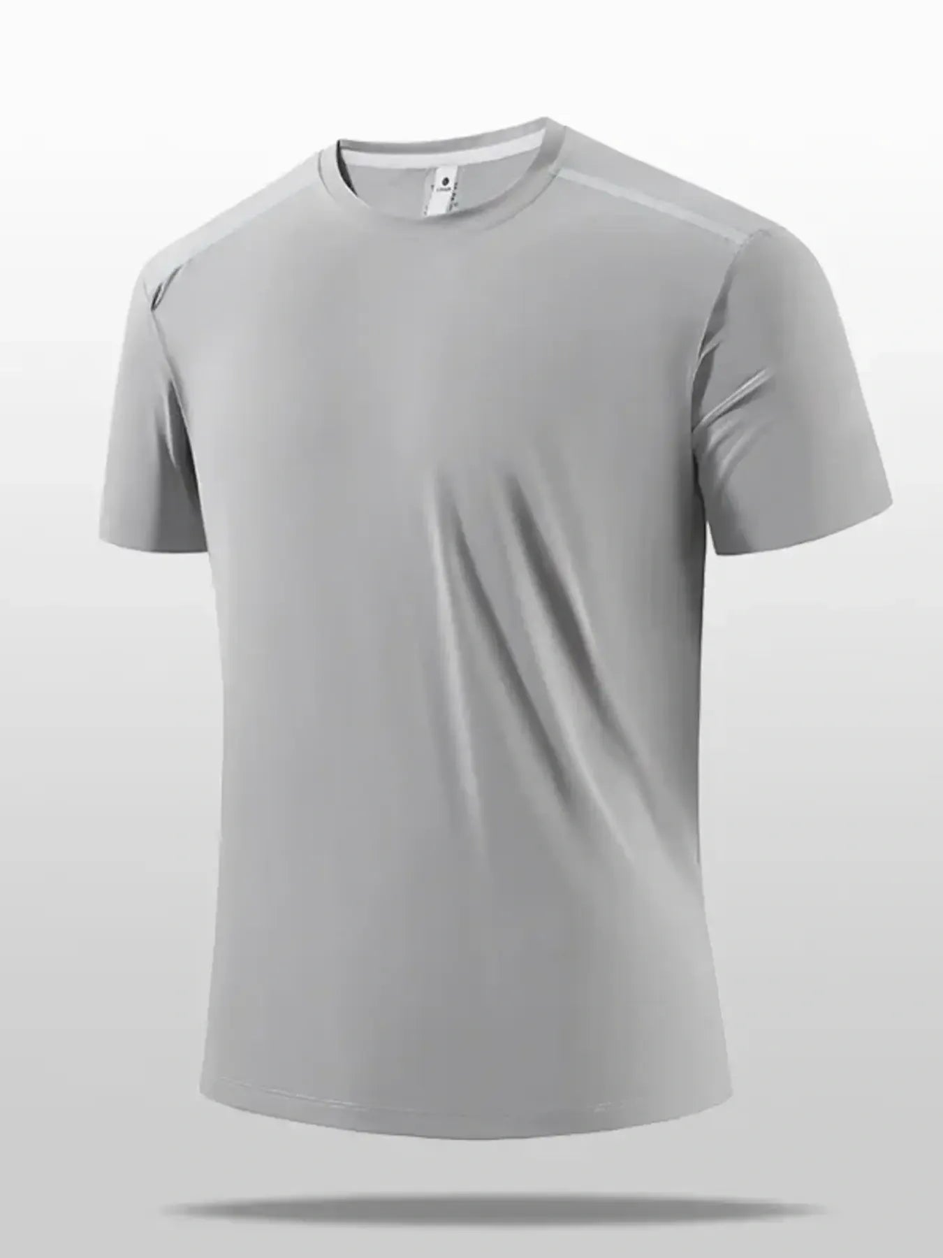 Men's Plus Size Round Neck Short Sleeve Active T-Shirt Gray / M