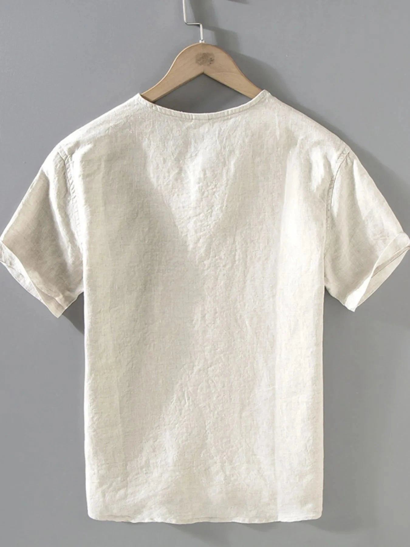 Men's Plus Size Round Neck Short Sleeve Blouse