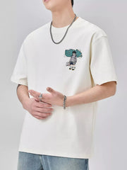 Men's Plus Size Round Neck Short Sleeve T-Shirt