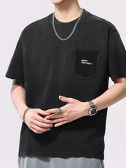 Men's Plus Size Round Neck Short Sleeve T-Shirt