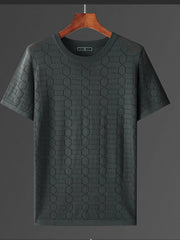 Men's Plus Size Round Neck Short Sleeve T-Shirt Army Green / M