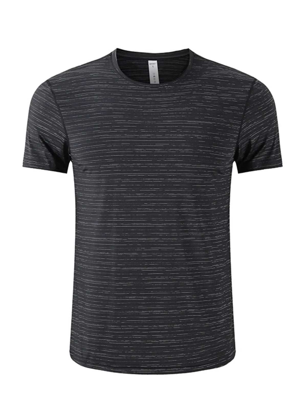 Men's Plus Size Round Neck Short Sleeve T-Shirt Black / M