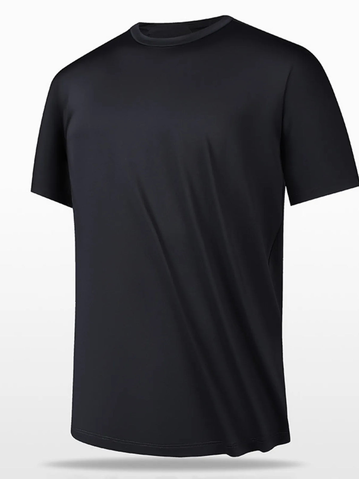 Men's Plus Size Round Neck Short Sleeve T-Shirt Black / M